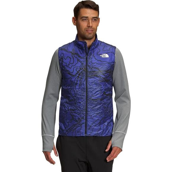 THE NORTH FACE Mens Printed Winter Warm Insulated Vest-Lapis Blue-Large-NWT-C286
